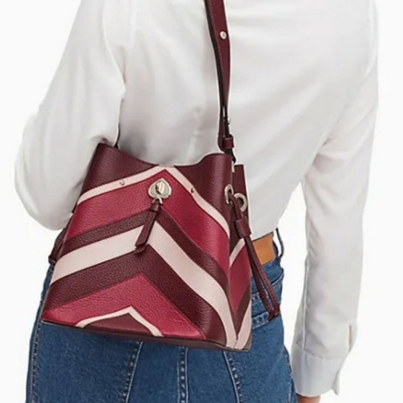 kate spade Handbags - NWT Kate Spade Marti Chevron Bucket Bag/Shoulder Bag